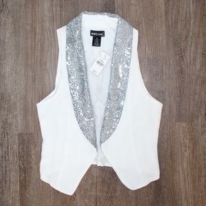 Silver/White Vest
